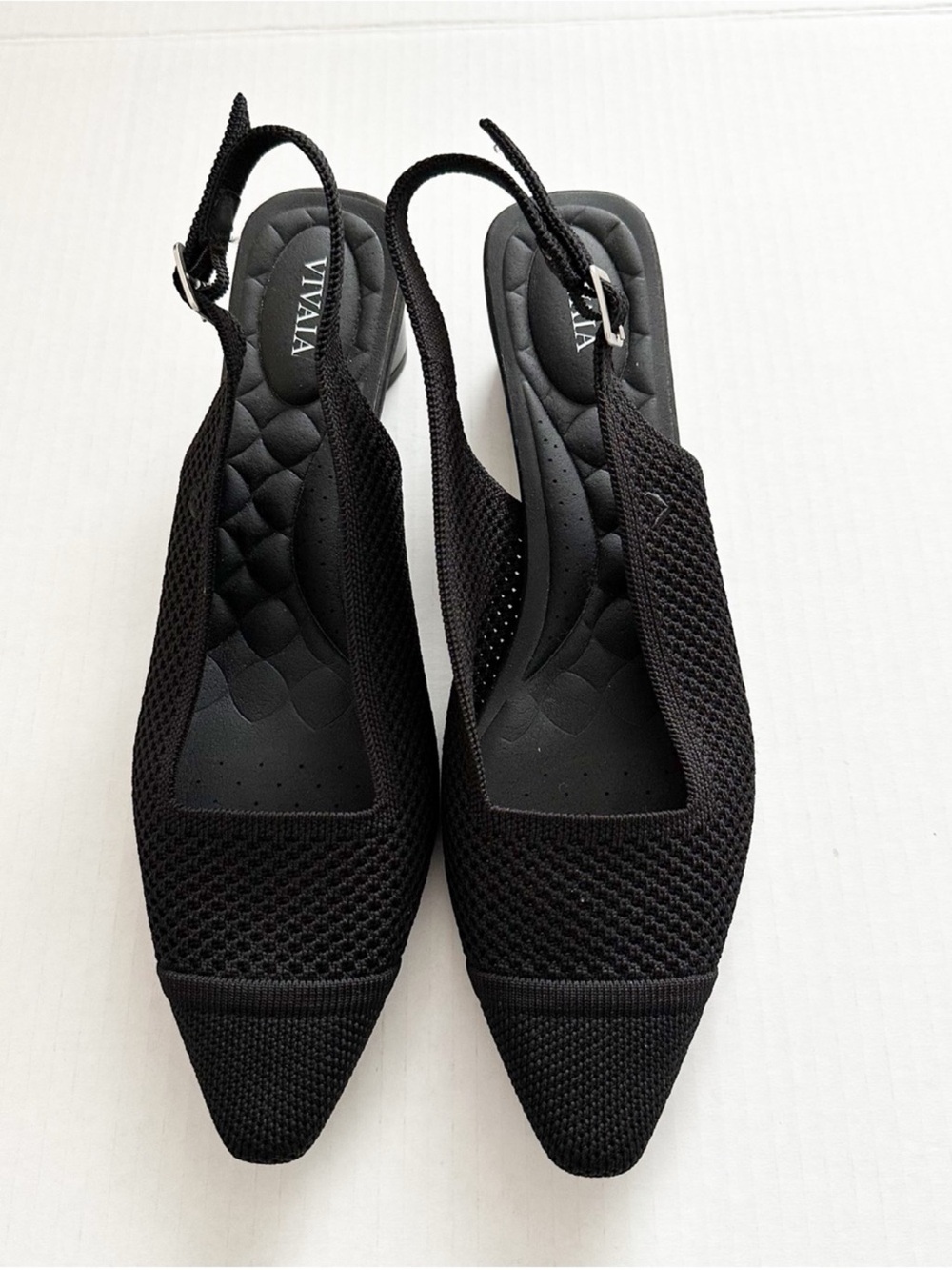 Vivaia Black Slingback Knit Pointed-Toe (Leah Pro) - Picture 4 of 9